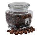 3 1/8" Howard Glass Jar w/ Chocolate Covered Raisins